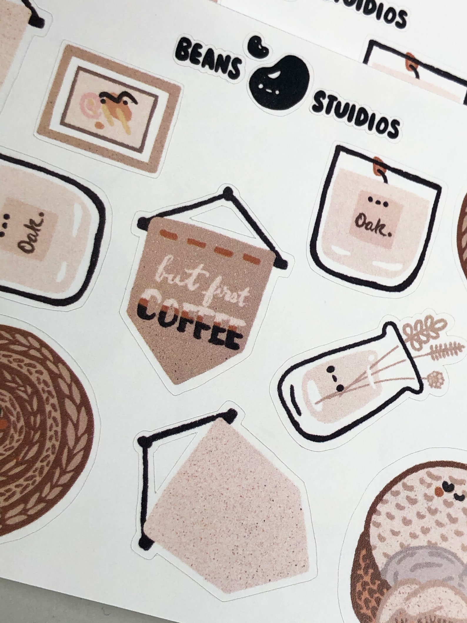 fall planner sticker minimalist hygge aesthetic journal etsy