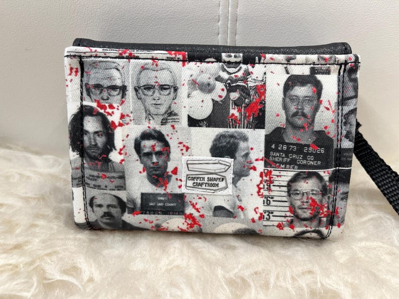 Serial Killer Small Clutch Wallet, Vinyl Accent Flap image 3