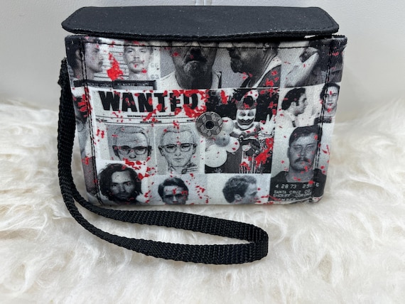 Serial Killer Small Clutch Wallet, Vinyl Accent Flap