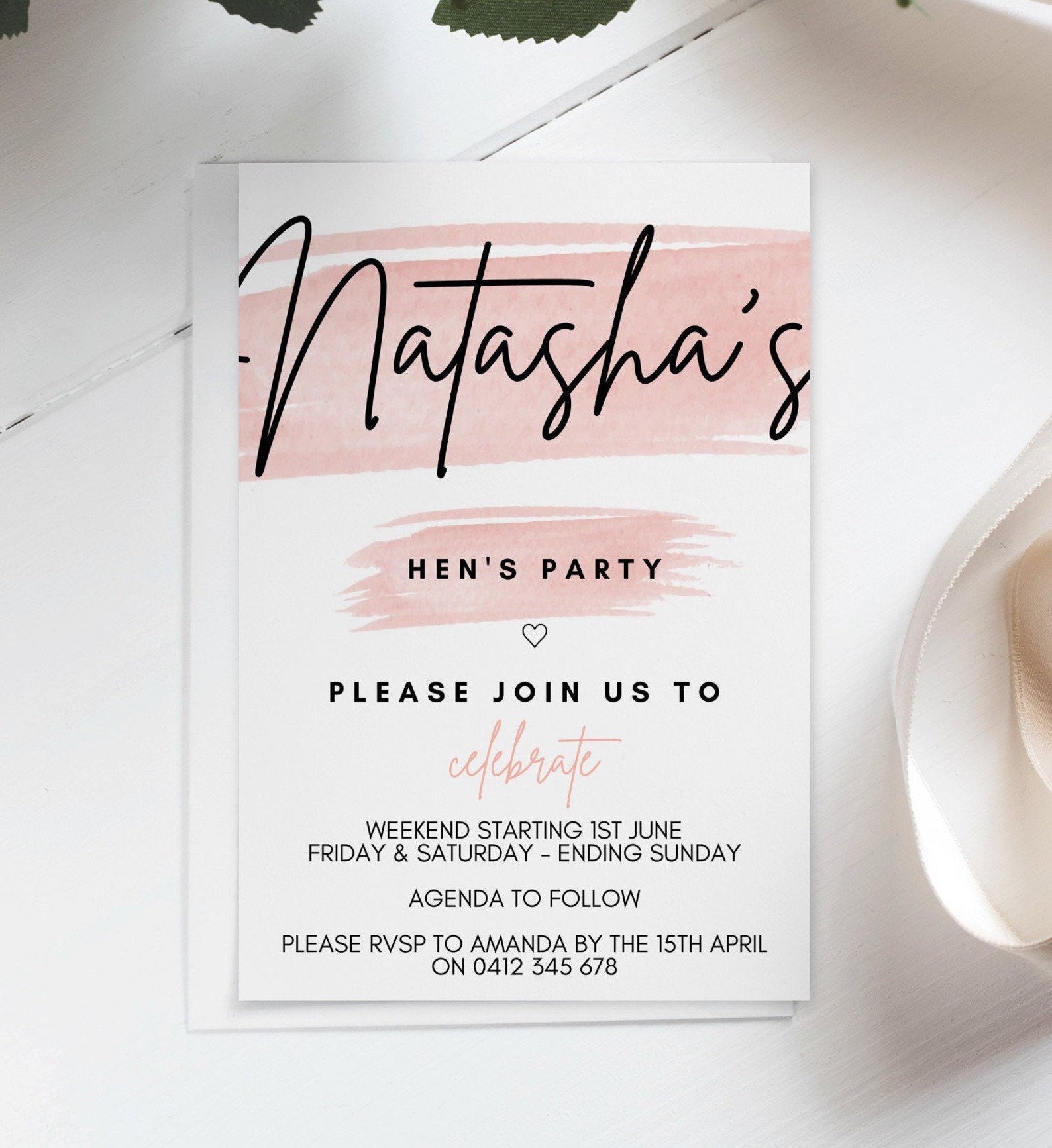 Hens Invitation Hen Party Invite Hens Invites Wedding Girl Etsy Hens Invitation Hen Party Invite Hens Invites Wedding Girl Etsy