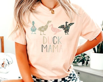 Enten Mama Shirt - Geschenk für Entenliebhaber - Niedliches Enten Shirt - Mama Geschenk - Bauernhof Mädchen Shirt - Bauernhof Tier Shirt - Geschenk für Enten Mama - Bauer T-Shirt