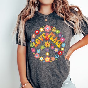 Love Peace Shirt - Support Peace Apparel - No Justice No Peace Tee - Peace Flowers Shirt - Peace Sign Tee - Human Equality T-Shirt