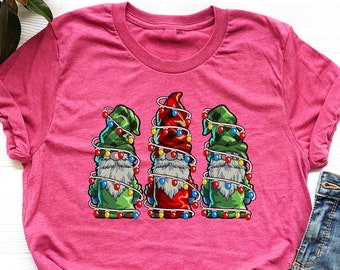 Christmas Dwarfs Shirt - Garden Dwarfs T-Shirt - Christmas Dwarf Crew T-Shirt - Christmas Lights T-Shirt - Funny Dwarfs Shirt