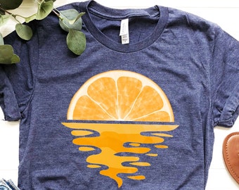 Orange Fruit Shirt – Gift for Orange Lovers - Gardening T-Shirt - Fruit Lover Birthday Party Tee – Winter Fruit Shirt- Farmers Market Shirt