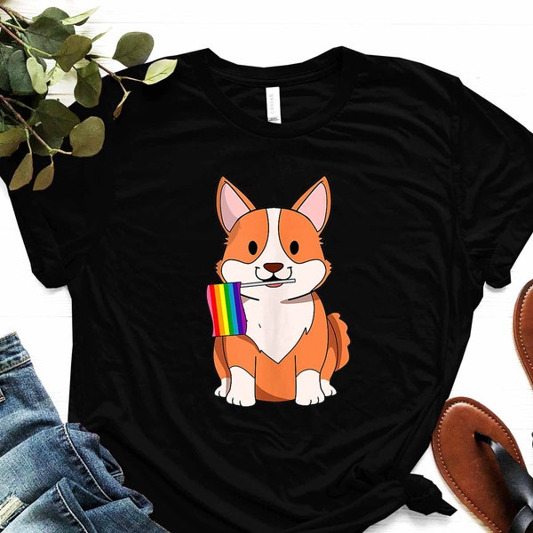 Pride Puppy Shirt - LGBT Flagge T-Shirt - LGBTQ Pride T-Shirt - LGBTQ Pride Dog Clothing - Gay Man Outfit - Coole Transgender Bekleidung