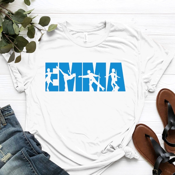 Custom Ice Skating Shirt - Personalized Ice Skating Tee - Custom Name Ice Skating - Custom Text T-Shirt - Unisex Sports Shirt