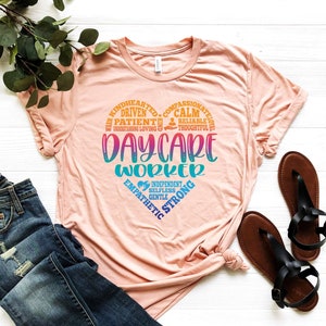 Daycare Worker Shirt - Daycare Teacher T-Shirt - Childcare Provider Tee - Teacher Appreciation T-Shirt - Tiny Human Tamer Shirt - Nanny Tee