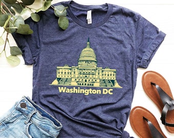 Washington DC Shirt - Capital City Outfit - Washington Trip Apparel - USA Vacation T-Shirt - White House Clothing - Summer Travel Gift