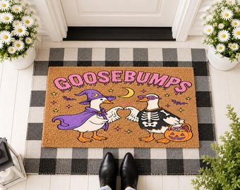 Goosebumps Doormat, Spooky Halloween Welcome Mat, Funny Horror Door Decor, Kids Party Gift