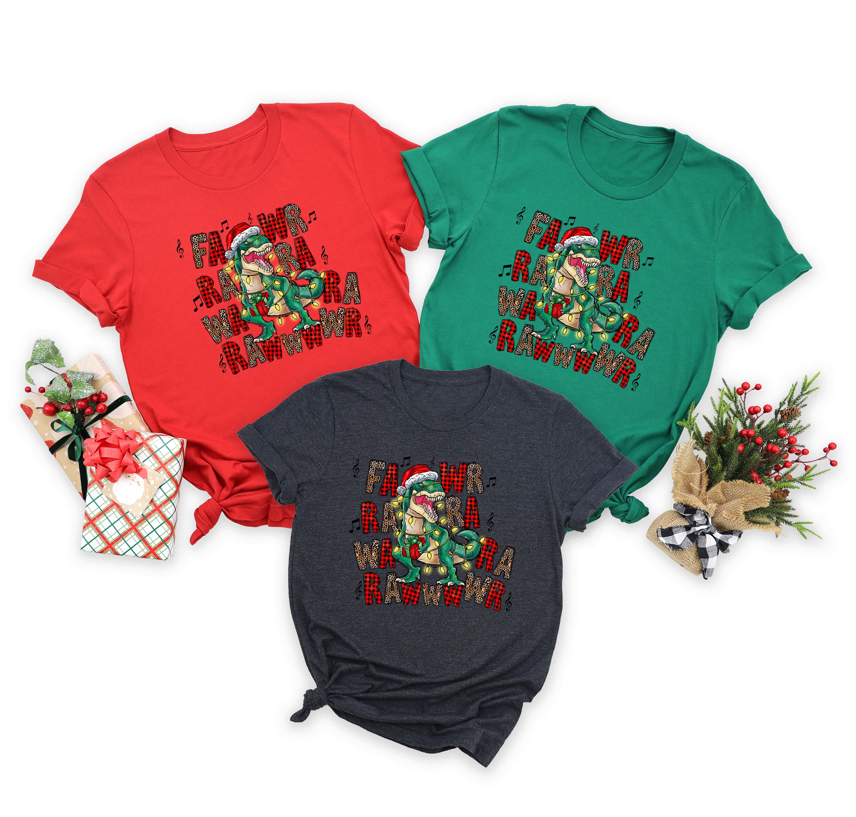 Discover Christmas Dinosaur Kids Shirt - Christmas T-Rex Shirt - Christmas Saurus Kids T-Shirt - Fawr Raw  Dinosaur Shirt - T-Rex Ho Ho Ho Shirt