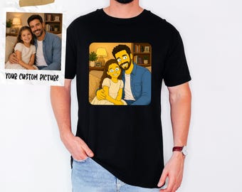 Camiseta personalizada para el Día del Padre con foto de los niños, camiseta divertida para papá, camiseta personalizada con retrato de papá, camiseta para papá primerizo, camiseta con la imagen del mejor papá del mundo.