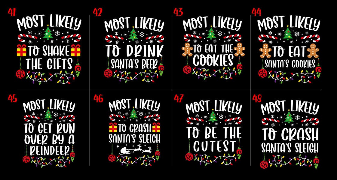 Discover Most Likely To Shirts -Family Matching Christmas Shirt-Funny Christmas Family Shirt -Matching Christmas Shirt-Most likely to christmas shirt