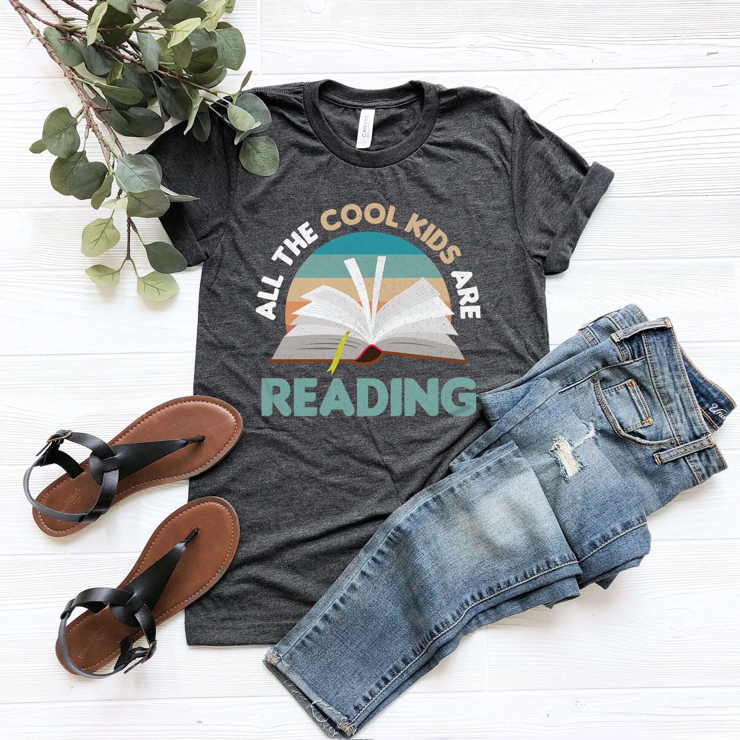 All The Cool Kids Are Reading T-Shirt - Funny Students Tee - Book Lov…