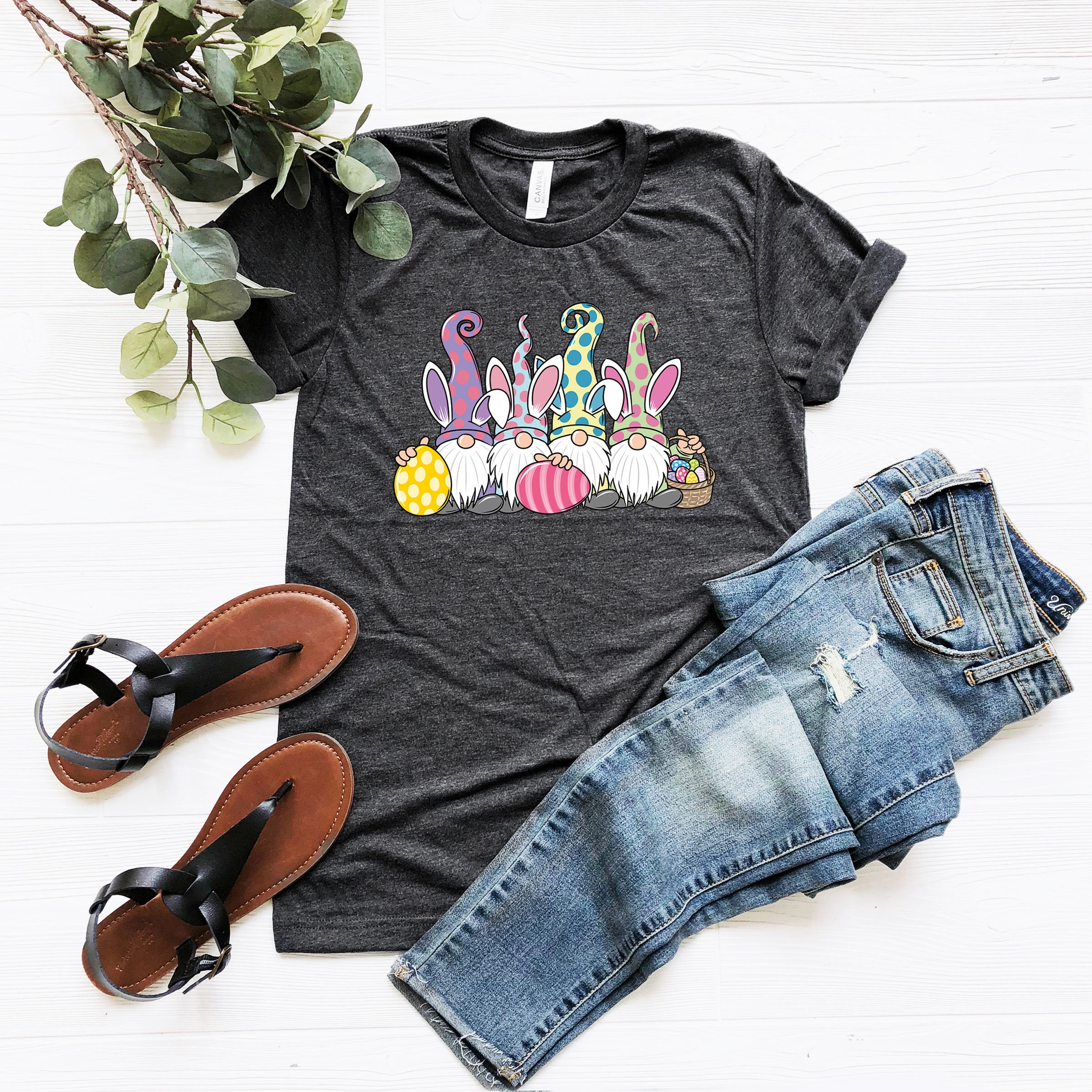 Discover Pink Easter Gnome Tshirt - Easter Gnome Party Shirt - Easter Basket T-Shirt