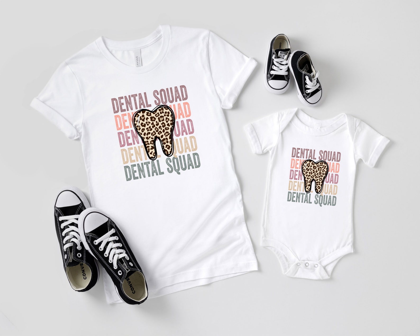 Dental Squad Shirt Dental Best Team Tshirt Leopard Teeth Etsy