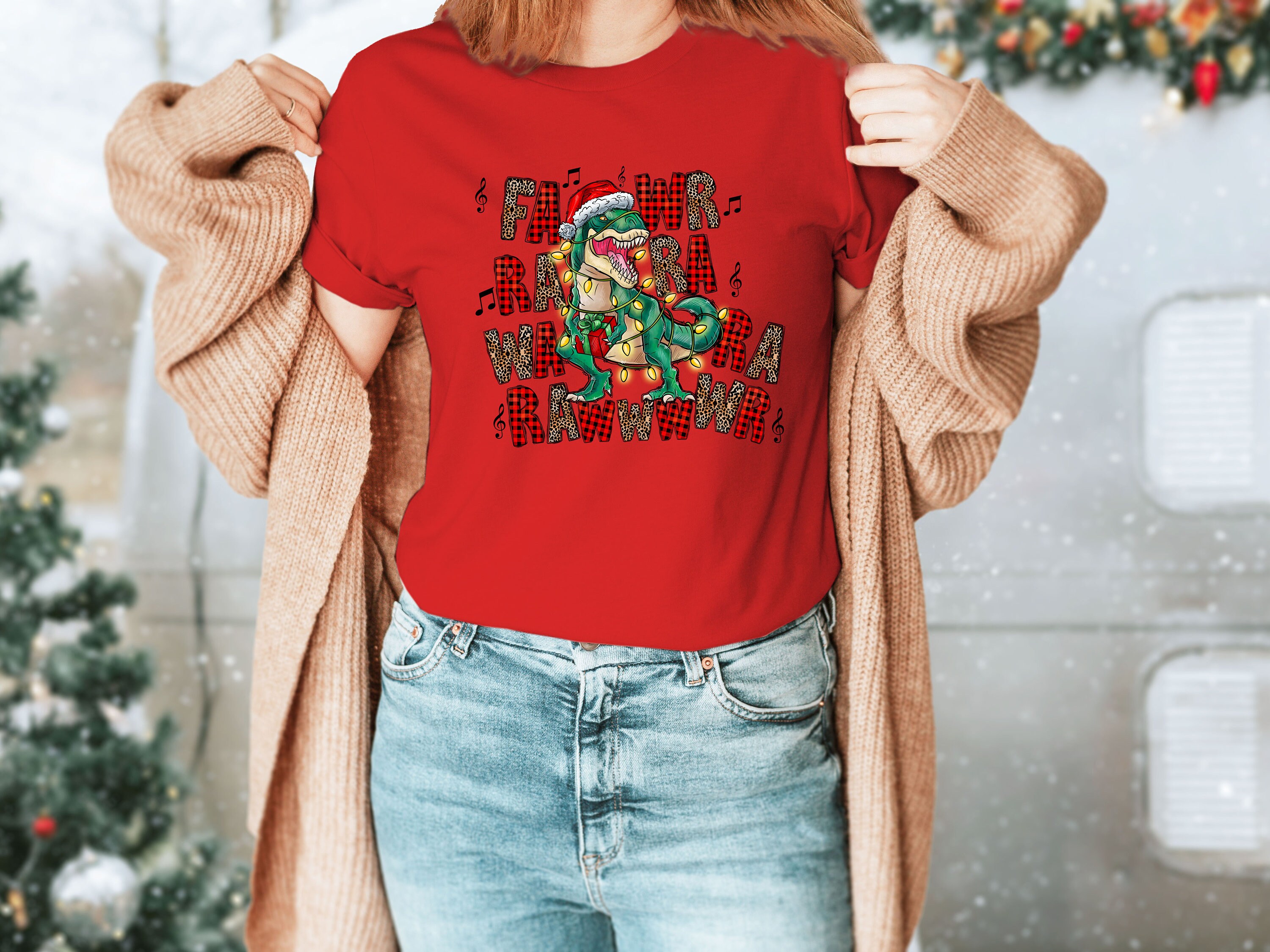 Discover Christmas Dinosaur Kids Shirt - Christmas T-Rex Shirt - Christmas Saurus Kids T-Shirt - Fawr Raw  Dinosaur Shirt - T-Rex Ho Ho Ho Shirt