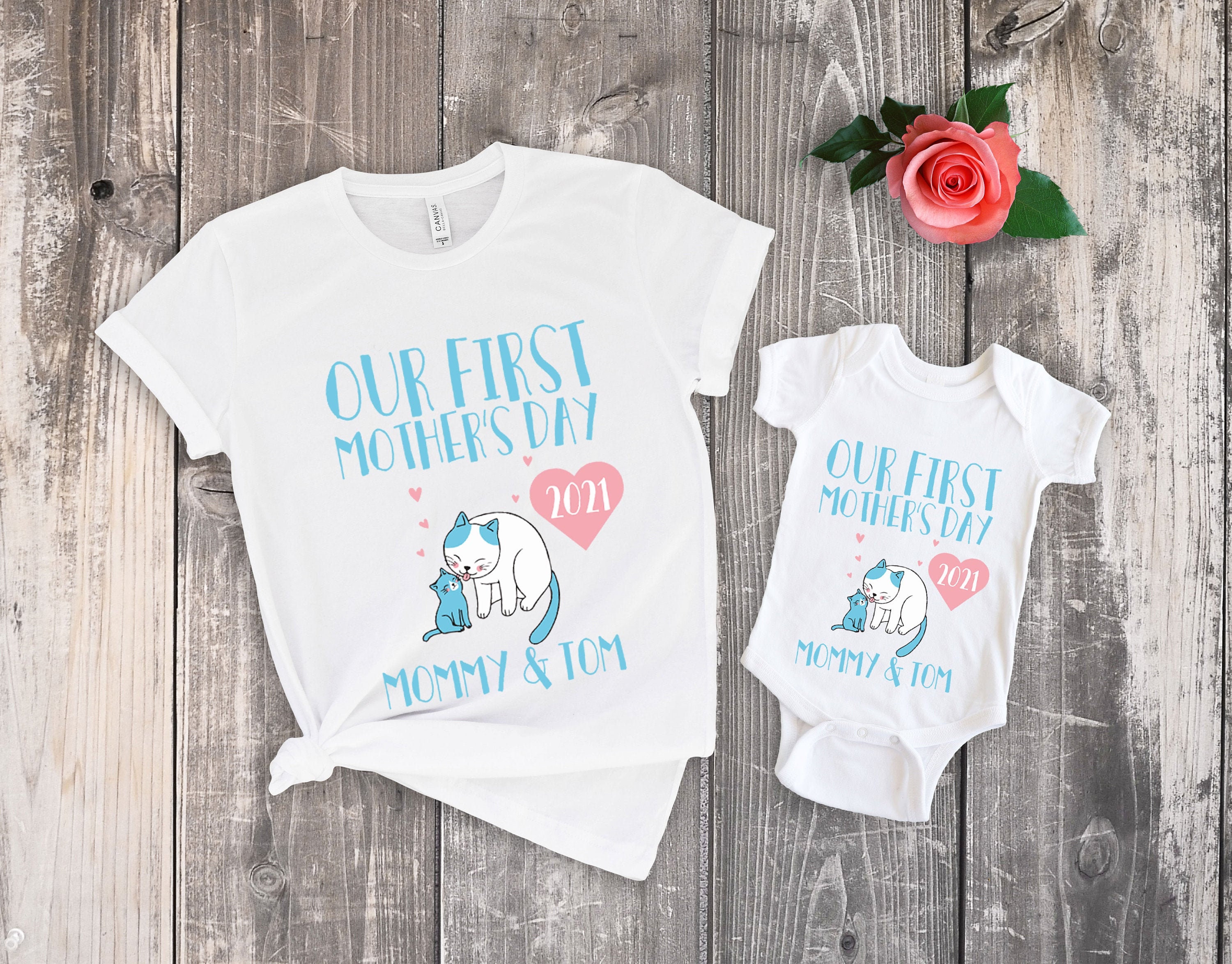 my first mother's day matching outfits