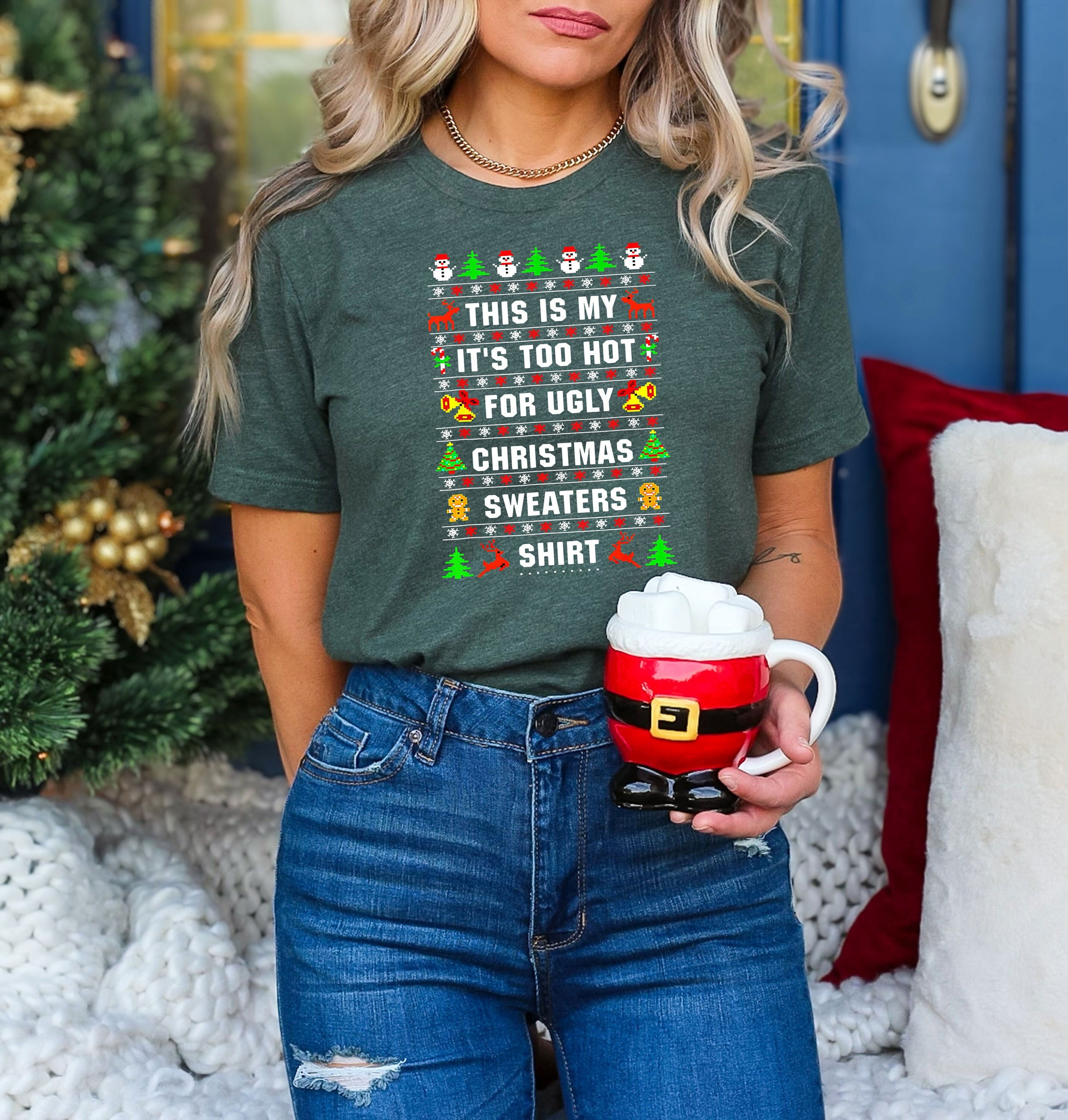 This Is My It's Too Hot For Ugly Christmas Sweaters Boy Girl Women Tank Top