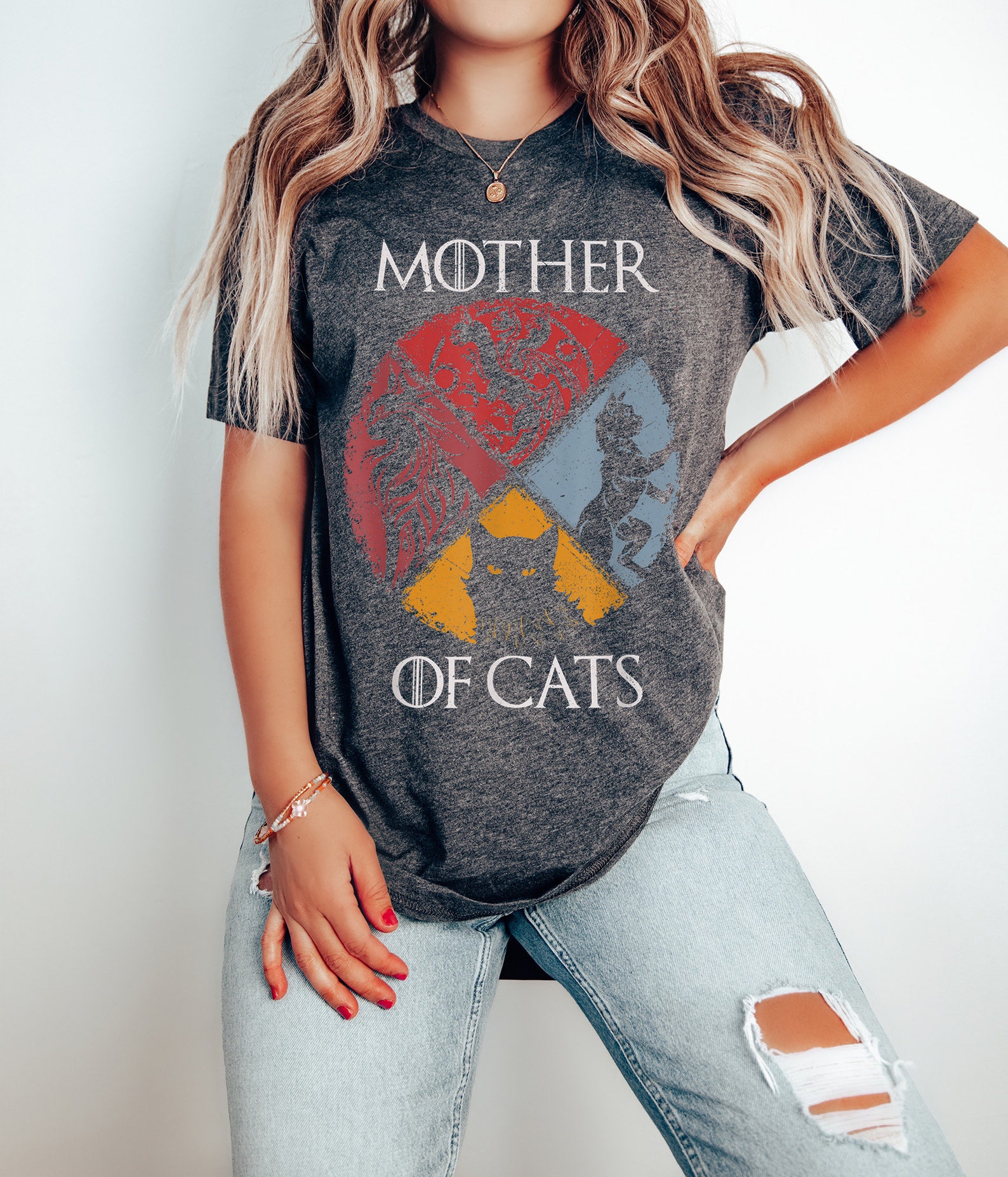 Mother of Cats Shirt - Pet Mom Tee - Cat Owner T-shirt - Animal Lover ...