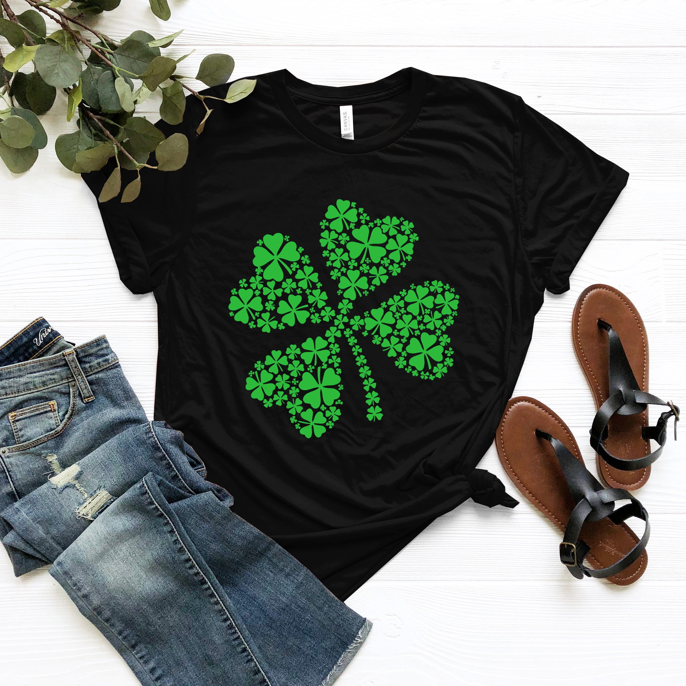 Four Leaf Clover Shirt - St Patricks Day Gifts - Shamrock Shirt