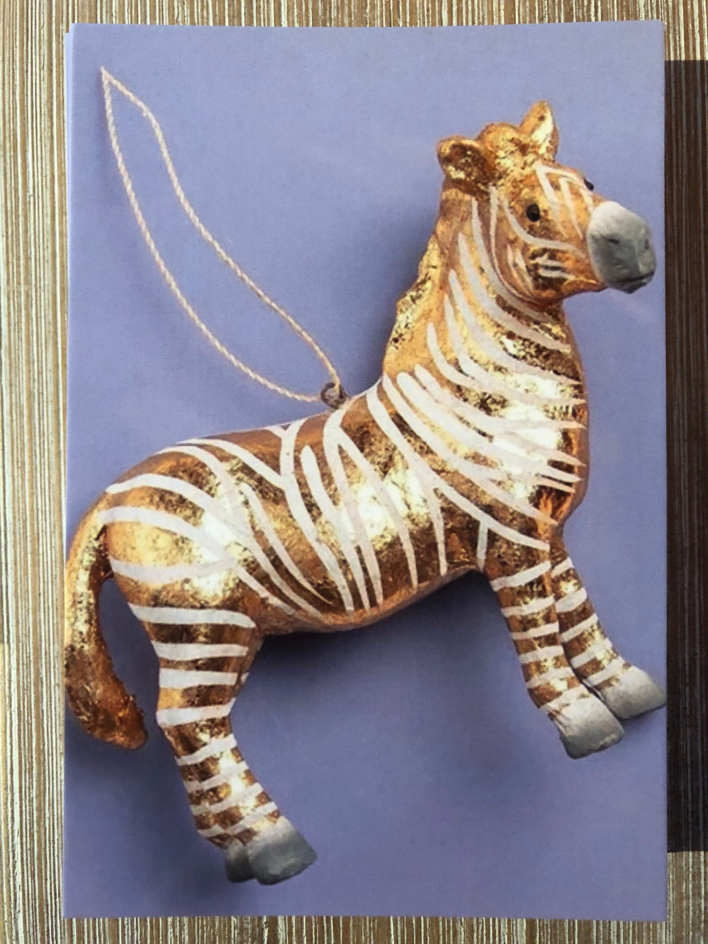 Zebra Ornament Postcard Etsy