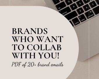Brand Email List, 20+ Brands, UGC, UGC Creator, Collaborations, Content Creator, User Generated Content, Google Sheets