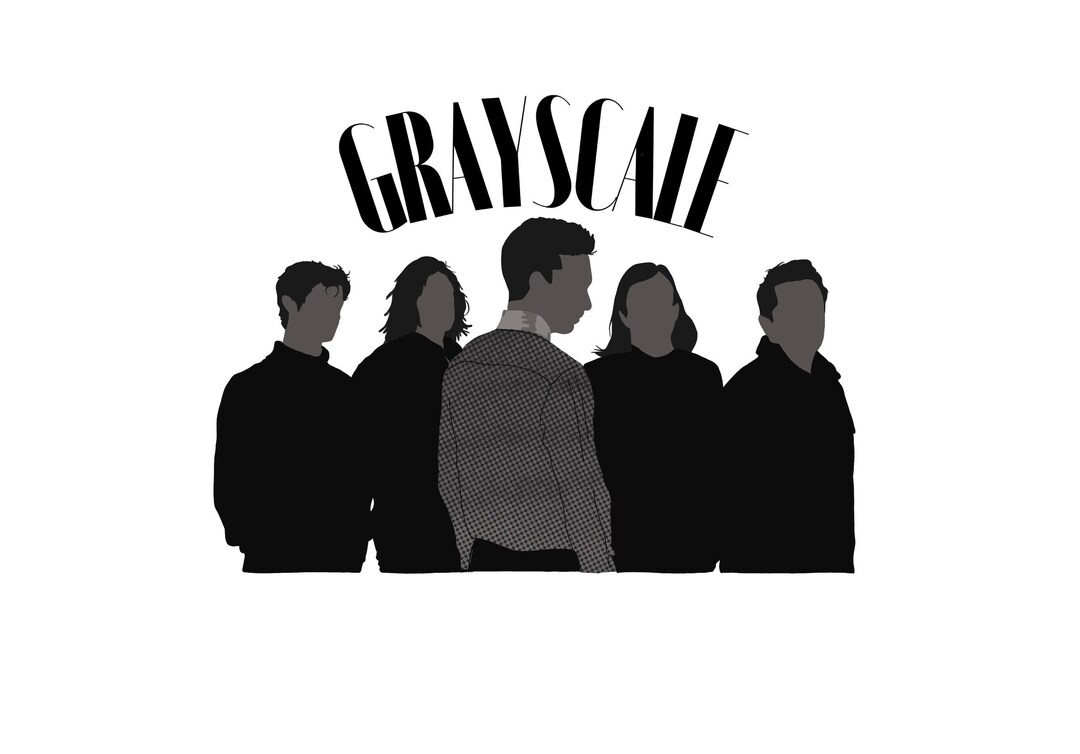 Grayscale Sticker Band Sticker Grayscale Band Decal - Etsy
