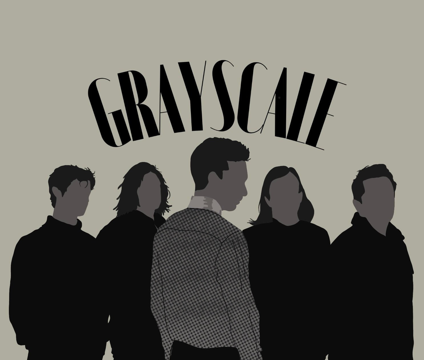 Grayscale Sticker Band Sticker Grayscale Band Decal | Etsy