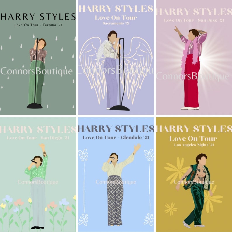 Harry Styles Love on Tour Poster 5x7 Hslot Love on Tour Etsy