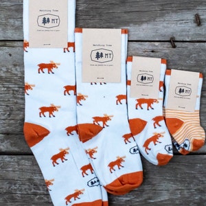 The Moose Sock Matching Moose Socks for Adults and Children image 1