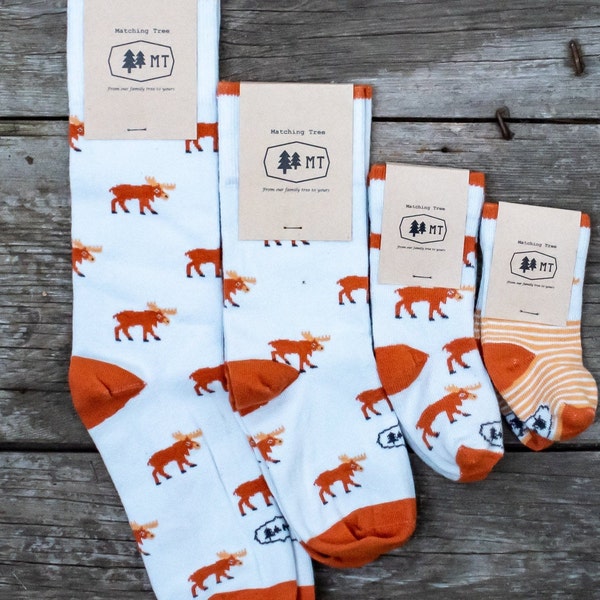 The Moose Sock - Matching Moose Socks for Adults and Children