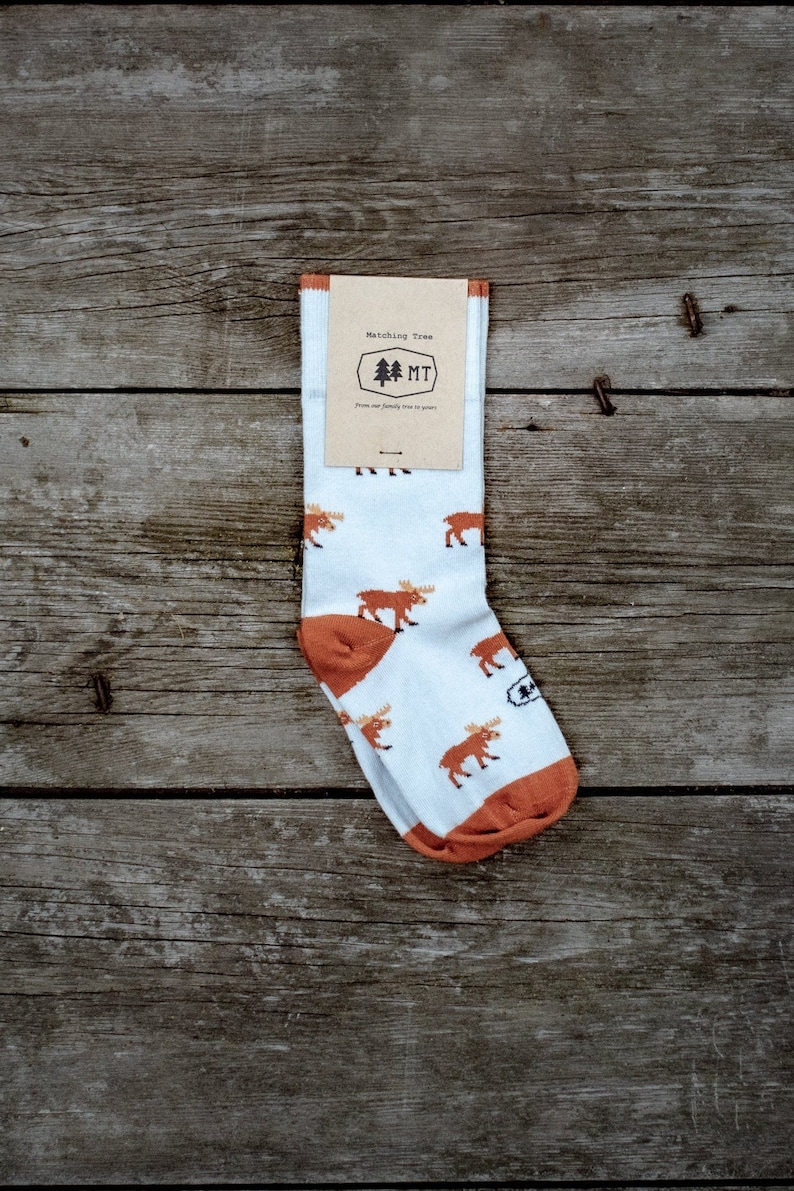 The Moose Sock Matching Moose Socks for Adults and Children Youth