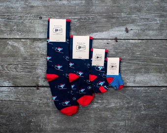 The Skier Sock - Matching Skier Socks for Adults and Children