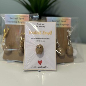 Kawaii Potato Figurine - Handmade Polymer Clay Friendship Gift - Bestest Spud