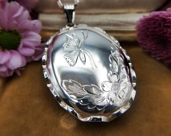 5pc Sterling Silver Vintage Oval Pendant Charm 16x20mm #51242 