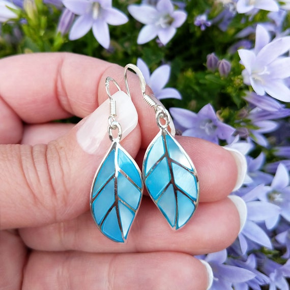 Silver and mother store of pearl earrings