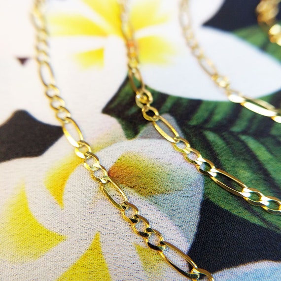 Flat figaro 2024 chain necklace