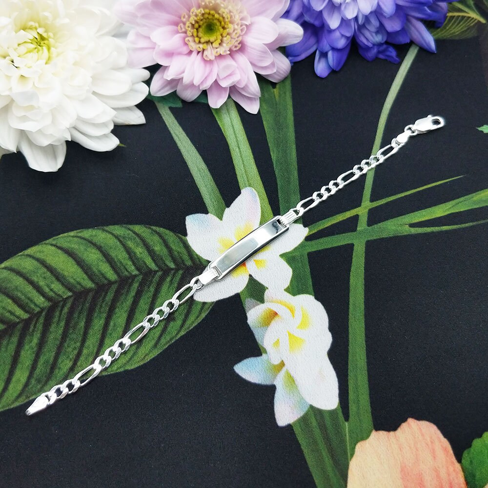 Personalised Children's Identity Bracelet in Sterling Etsy