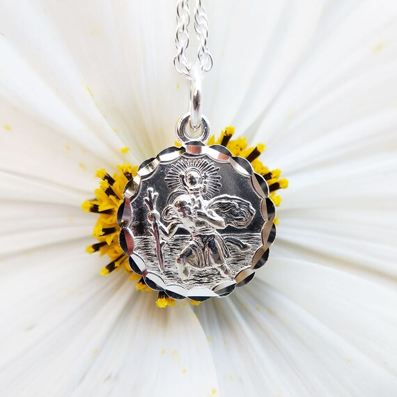 Boys St. Christopher Ice Hockey Necklace and Prayer Card Set