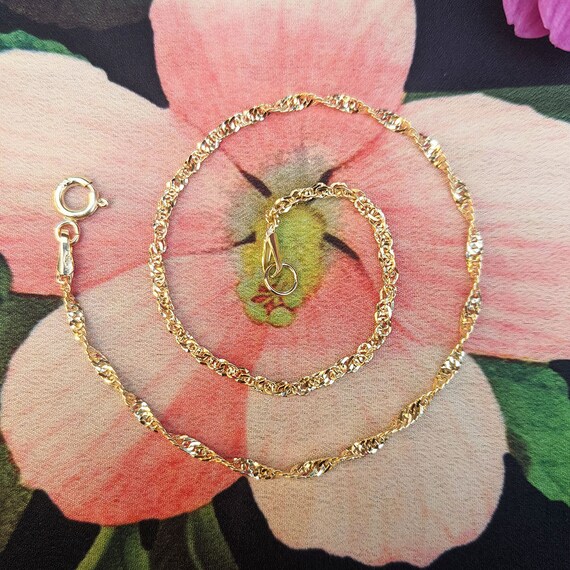 9ct solid hotsell gold anklet