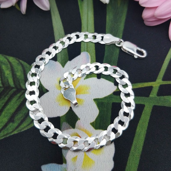 Sterling Silver Flat 6.1mm Curb Bracelet 7.5 inches Women s Ladies
