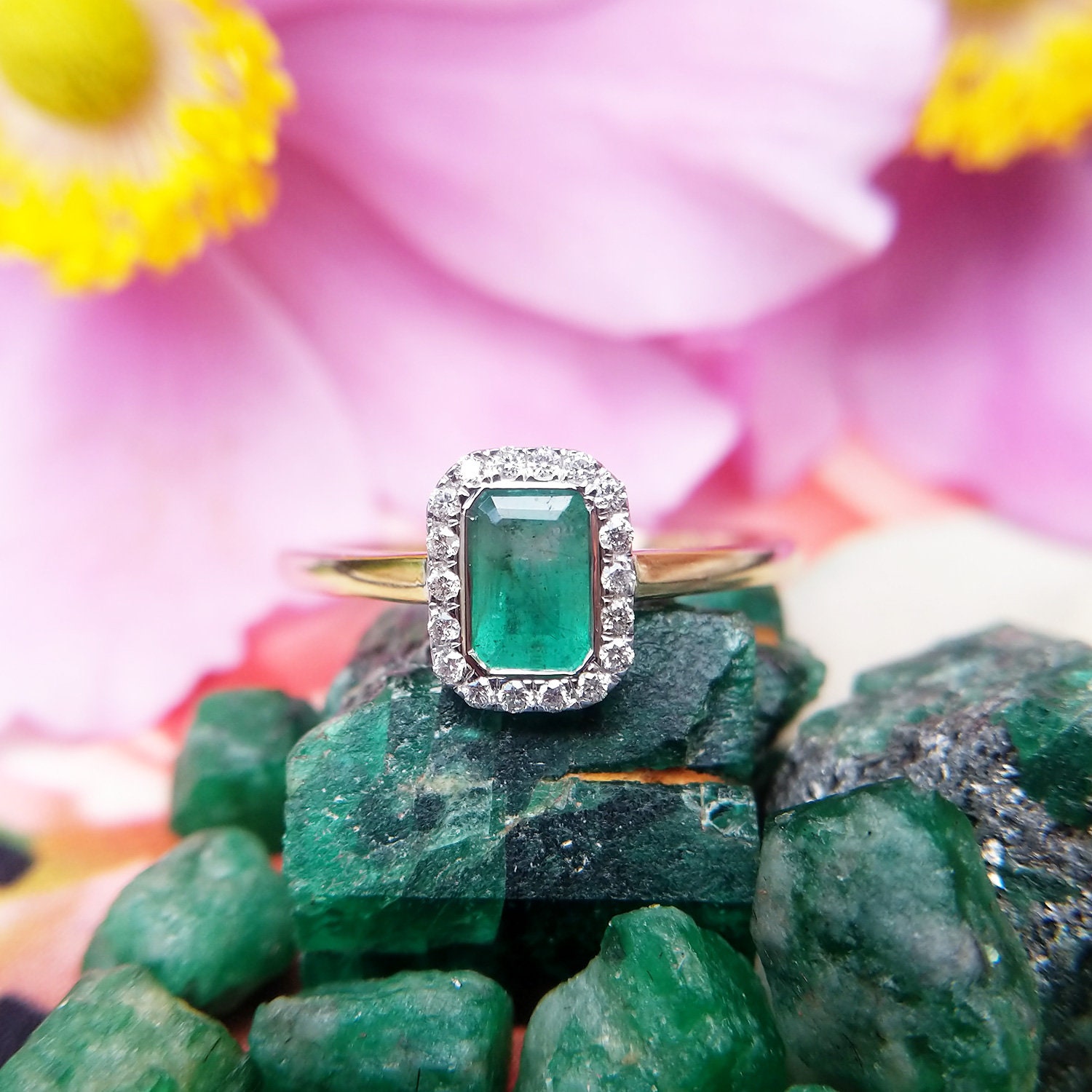 JeenMata 1.75 Carat Rectangle Cut Lab Created Green Emerald Birthstone  Engagement Ring in 18k White Gold over Silver - Walmart.com