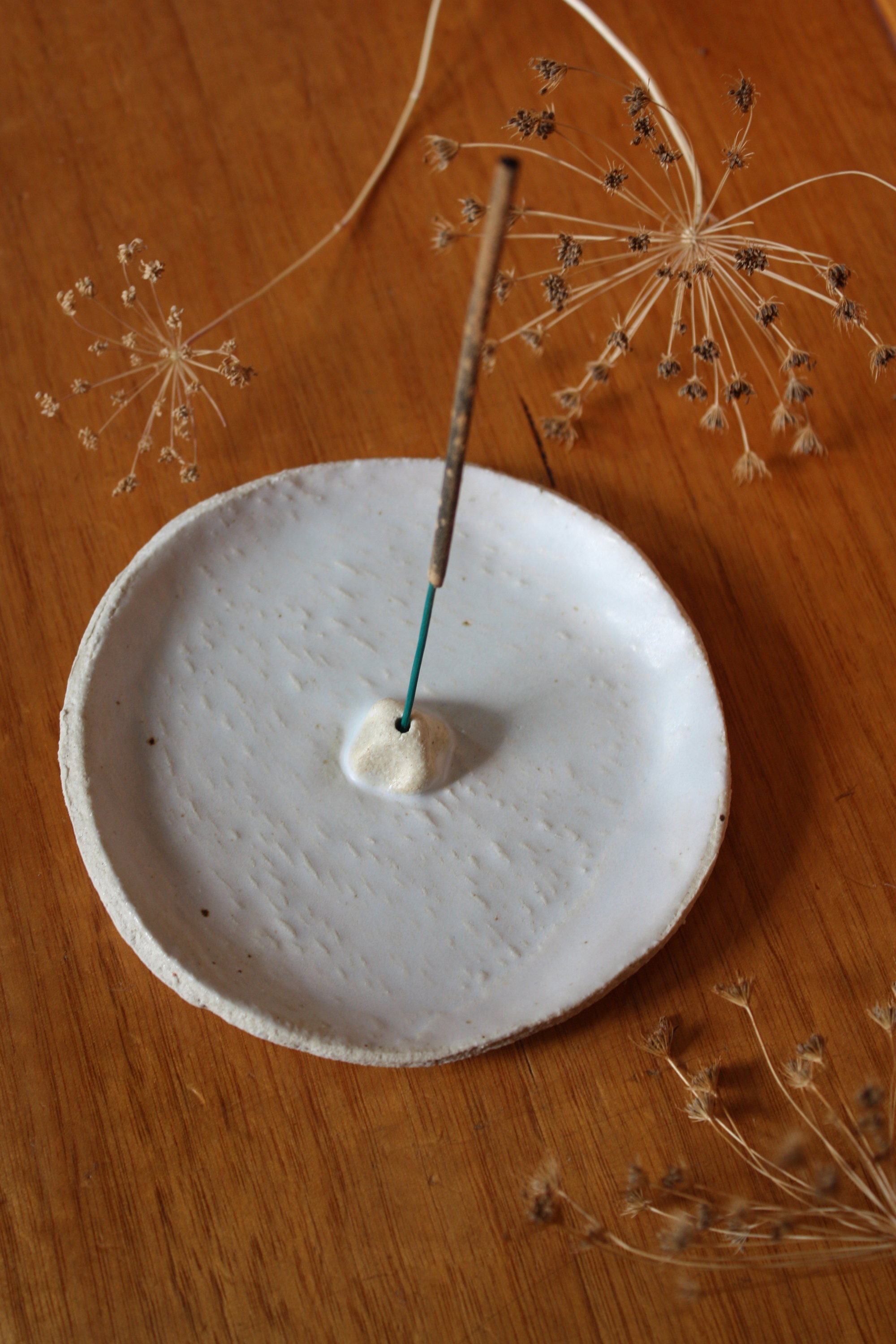Handmade ceramic incense holder with free incense pack Etsy