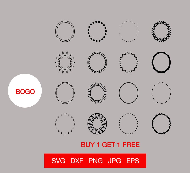 Download Dotted Circle Border Dotted Circle Svg Wedding Frame | Etsy