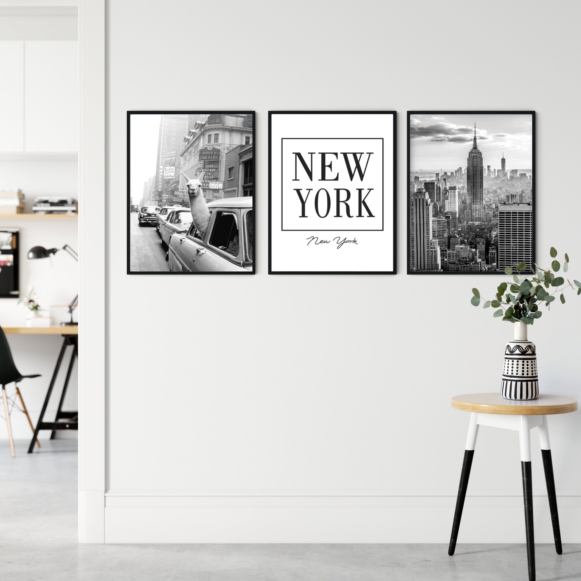 New York Wall Art Print Set of 3 Framed or Unframed Etsy