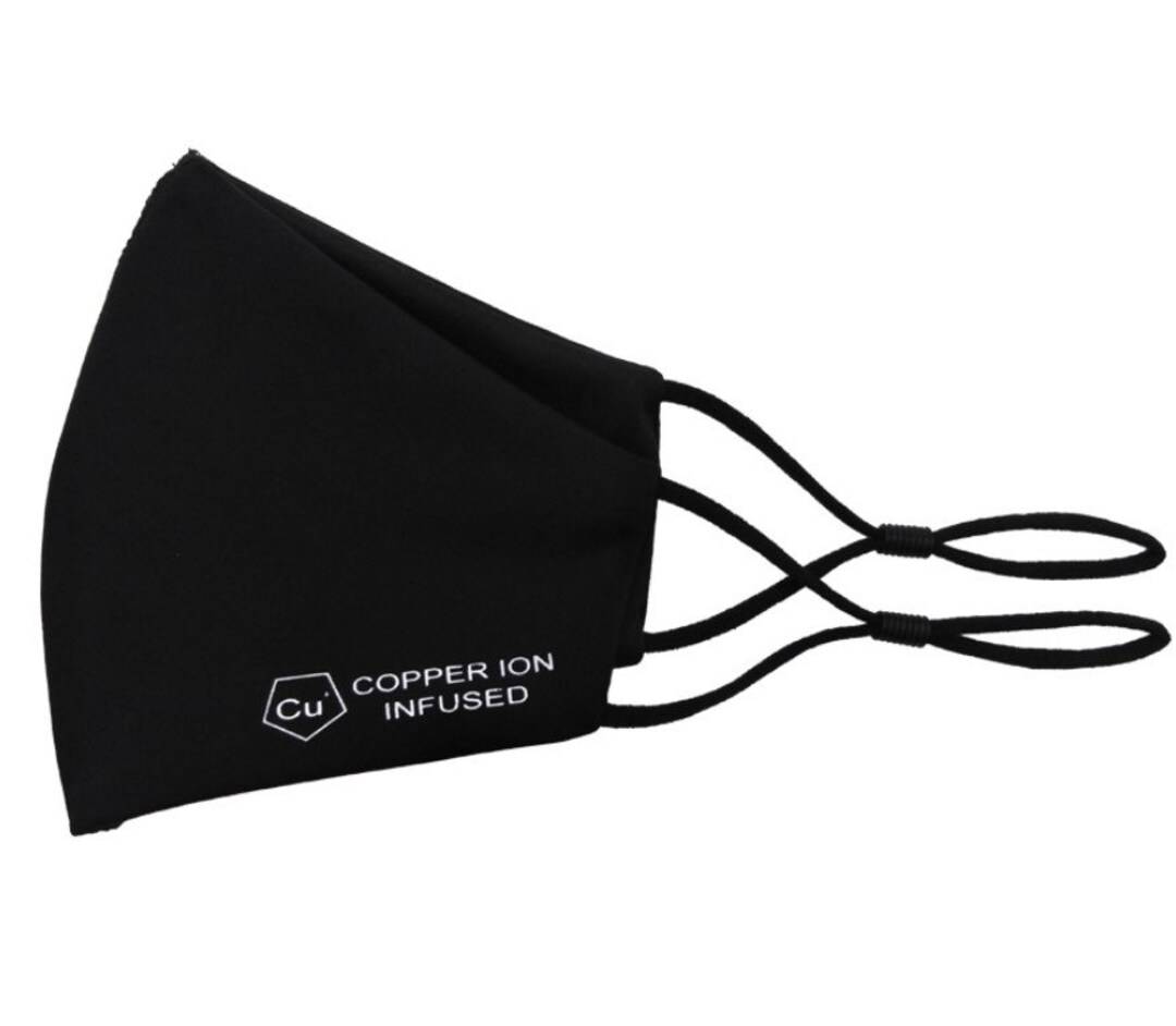 Face Mask Nano Copper Ion Infused Unisex Washable/reusable Black London