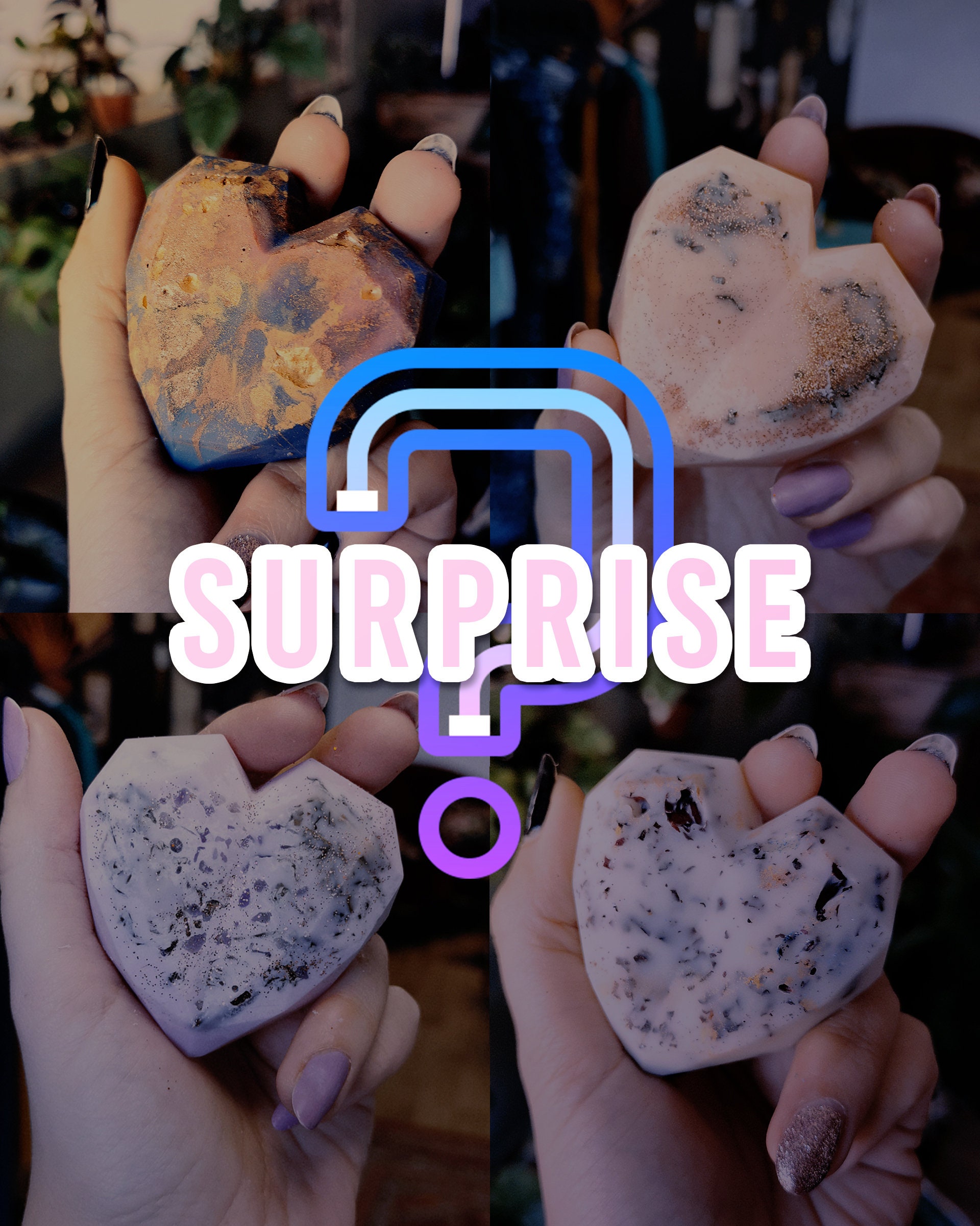 Fondant Cœur Surprise - Cire Végétale, Vegan