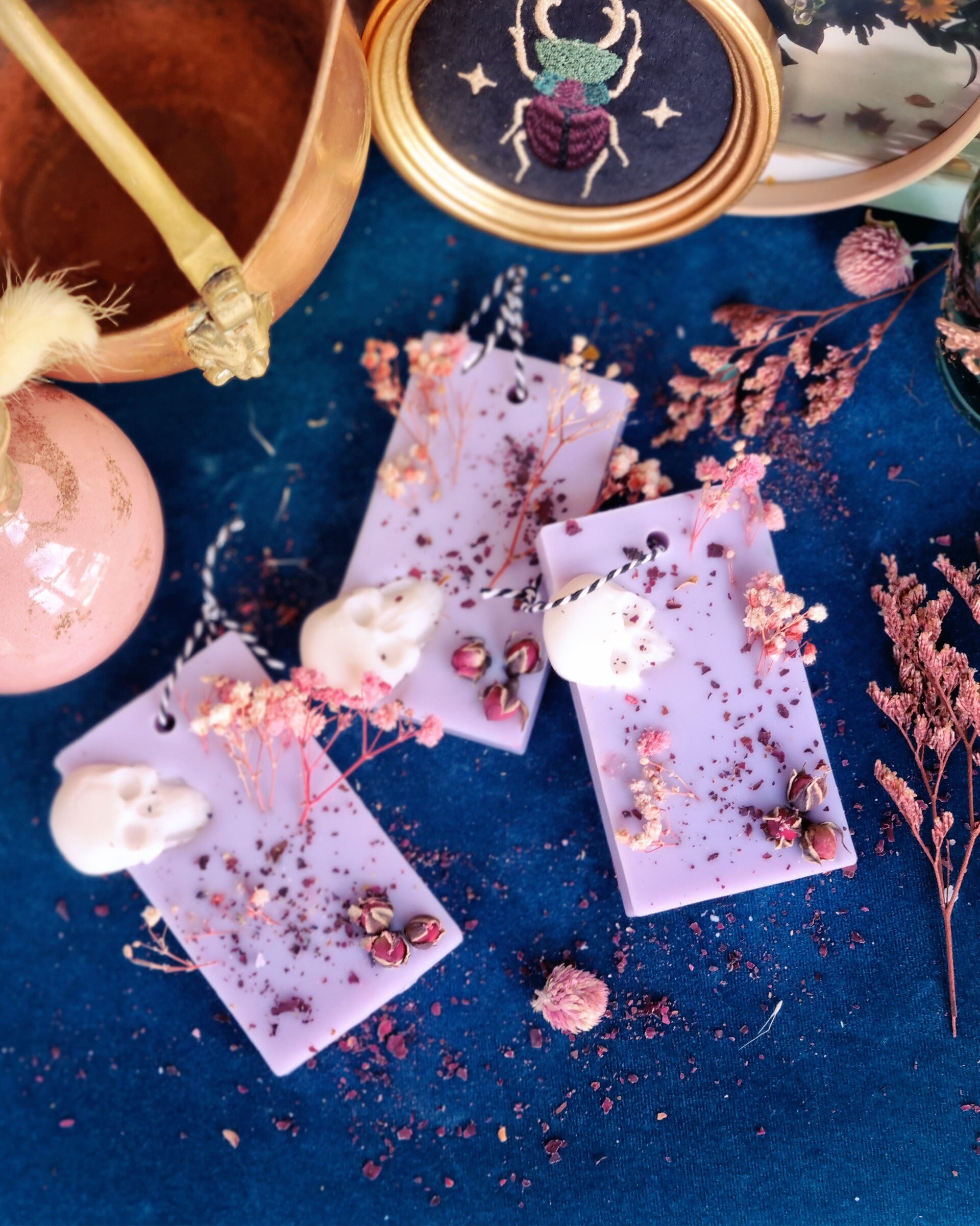 Grand Galet Parfumé Au Jasmin - Cire Végétale, Vegan