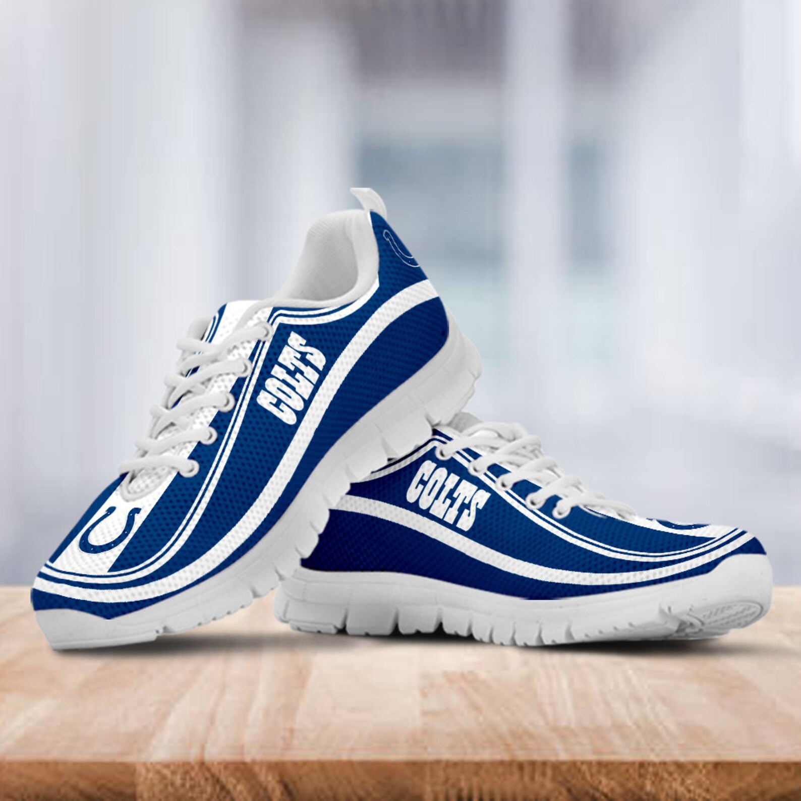Indianapolis Colts Custom Sneaker Football Shoes The Colts Etsy