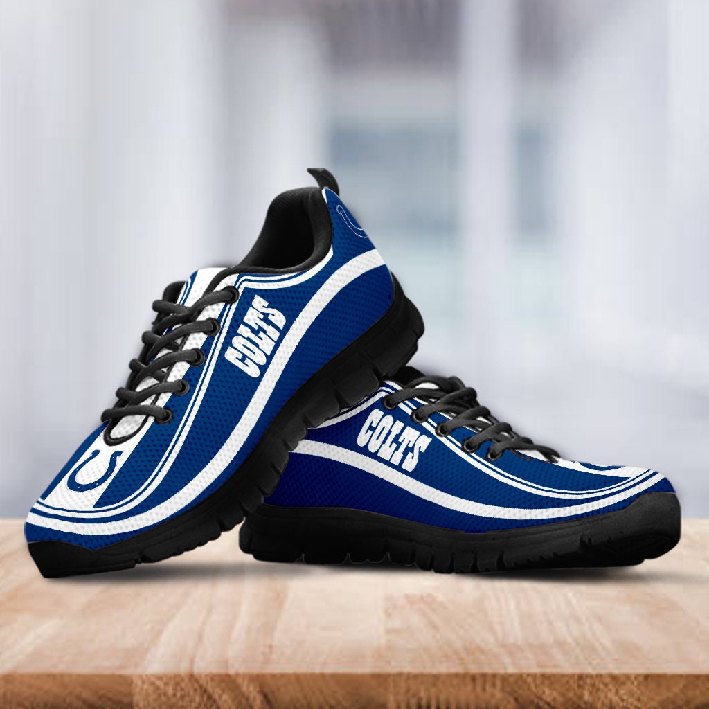 Indianapolis Colts Custom Sneaker Football Shoes The Colts Etsy